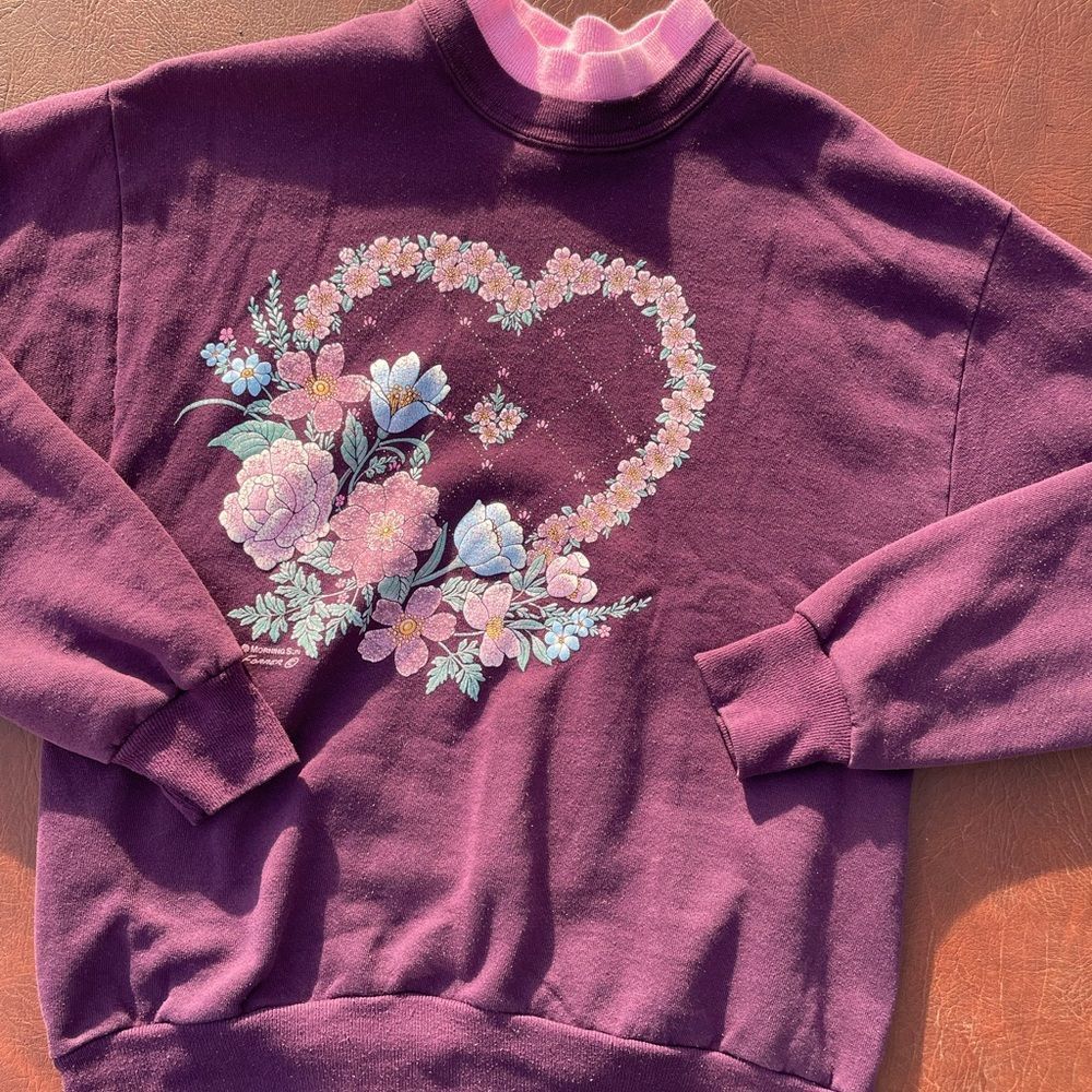 Vintage 1990s Cottagecore Floral Sweatshirt - Picture 4 of 6